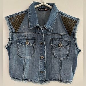 Lee Cooper| Y2K Denim Crop Vest/Jacket